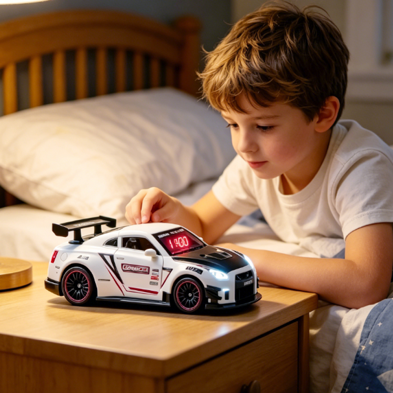 Digital Alarm Clock - 1SET Car Alarm Clock, Diecast Toy