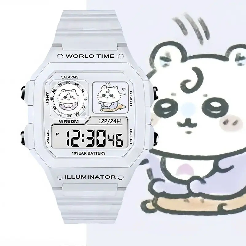 Electronics In Japan - Kawaii Chiikawa Anime Digital Watch Waterproof
