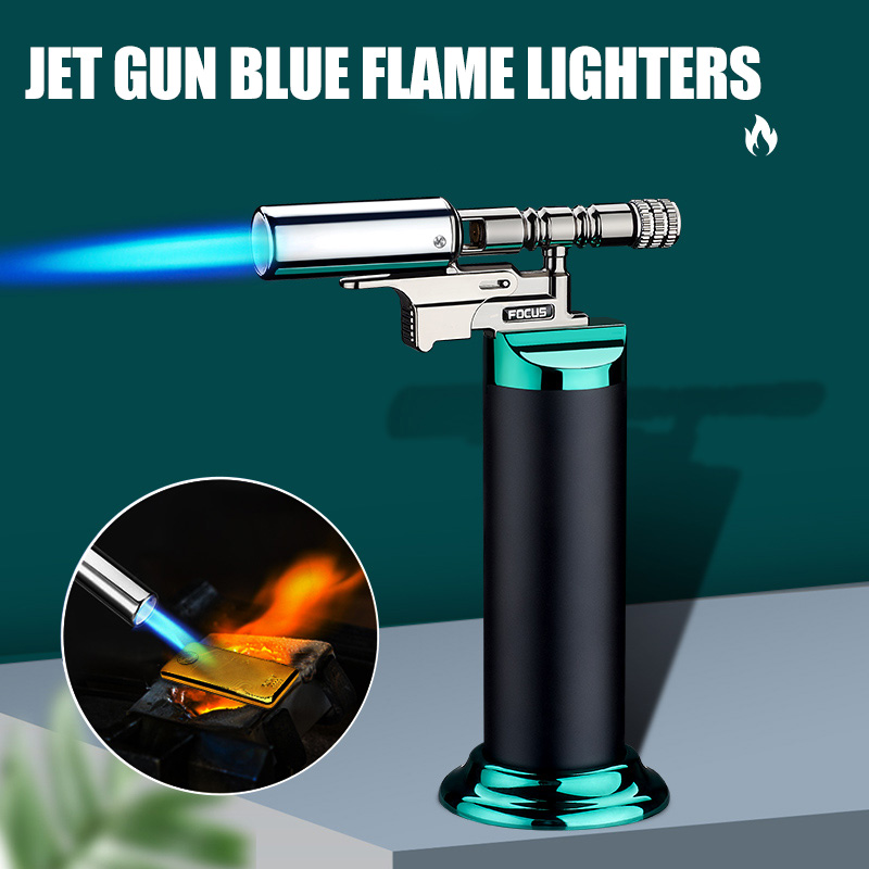 Electronics Gadgets Sale - Spray Gun Inflatable Lighter Strong Blue