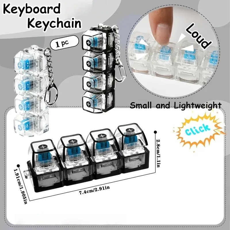 、/LED Keyboard Keychain Fidget - Electronics Gadgets For Kids ulasan dan harga