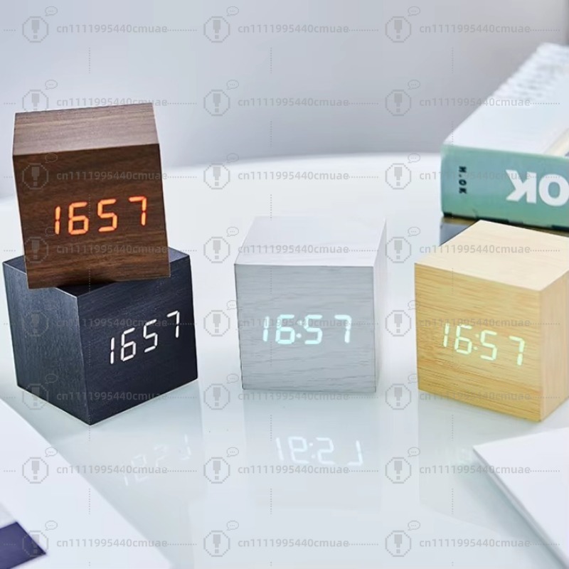 Digital Alarm Clock Wooden Lig - Digital Alarm Clock ulasan dan harga