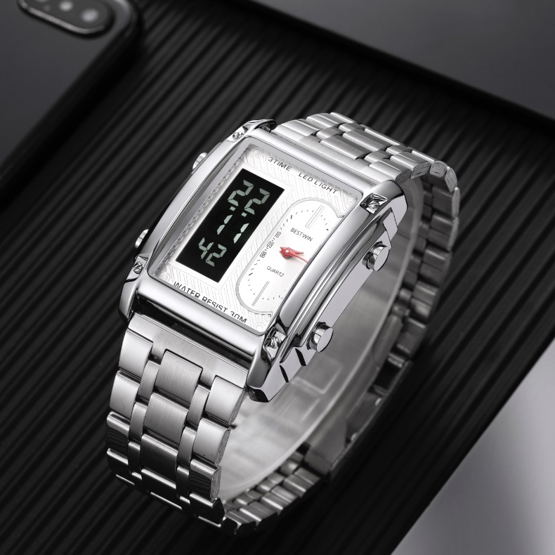 Two Time Zones Men's Digital S - Digital Alarm Clock ulasan dan harga