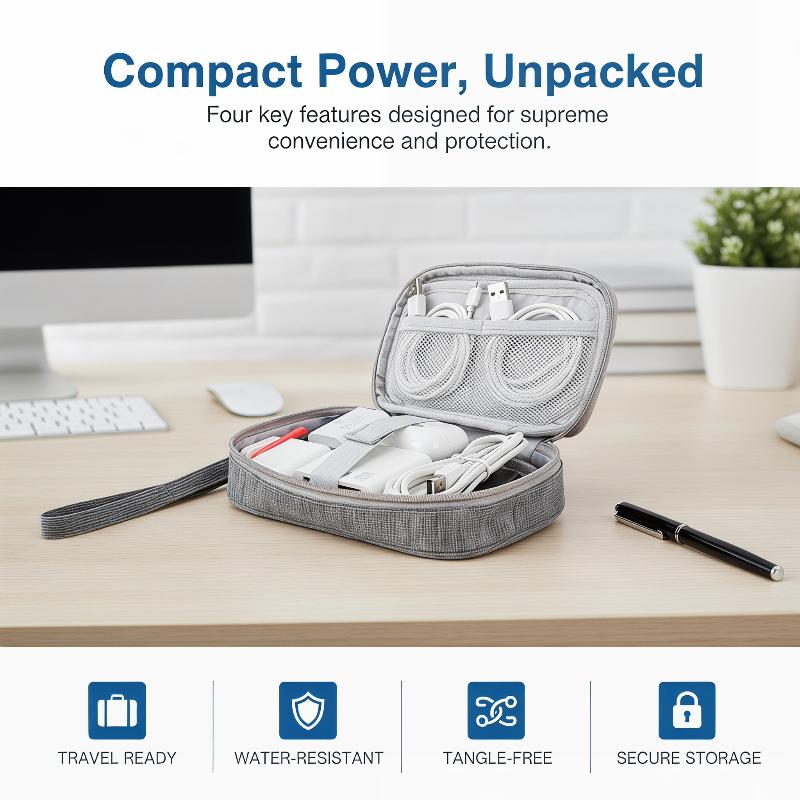 Double Layer Cable Storage Bag - Electronics Gadgets And Accessories ulasan dan harga