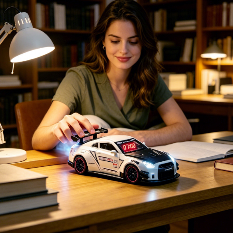 1set   Sports Car Shaped Digit - Digital Alarm Clock ulasan dan harga