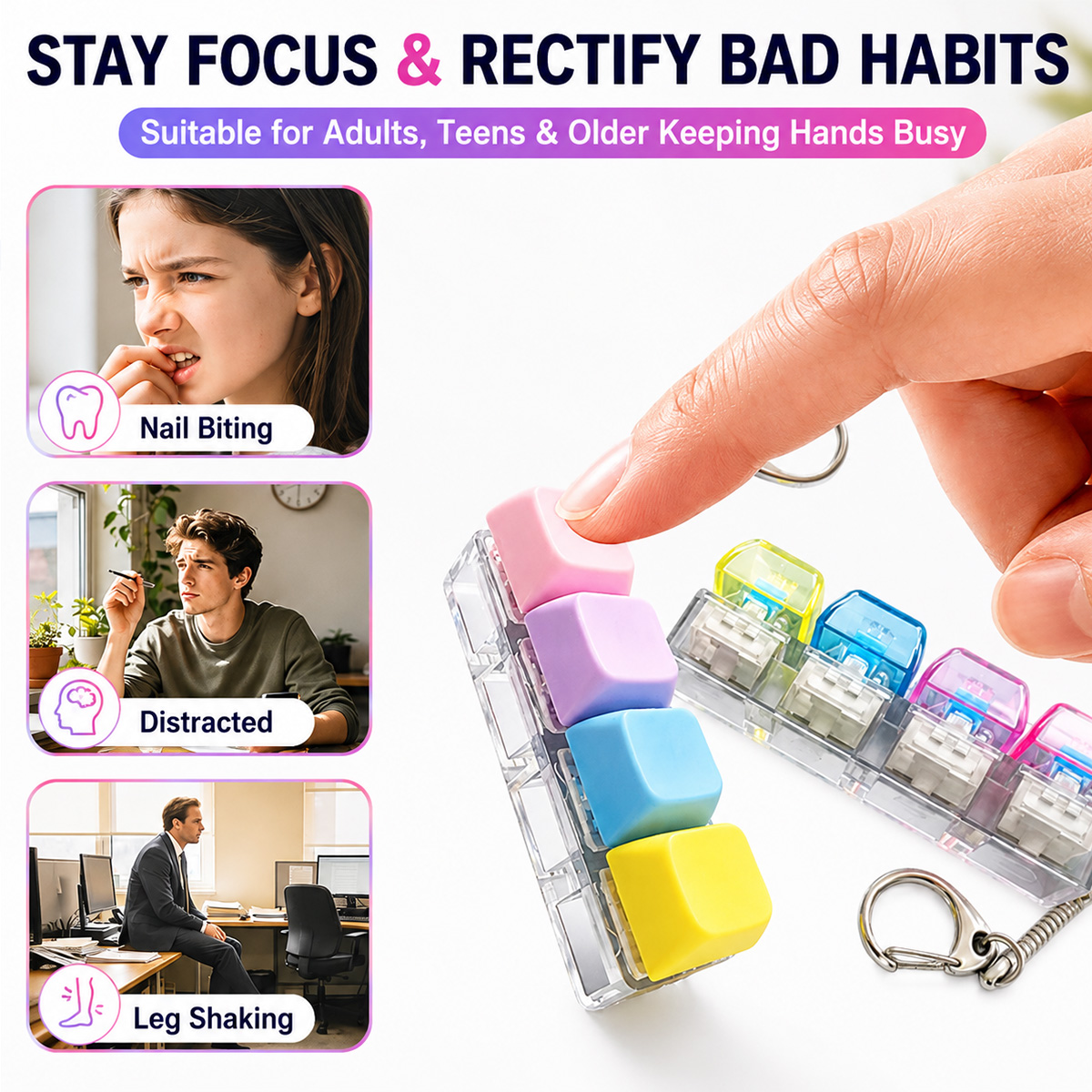 NEW Keyboard Keychain Fidget T - Electronics Gadgets For Kids ulasan dan harga