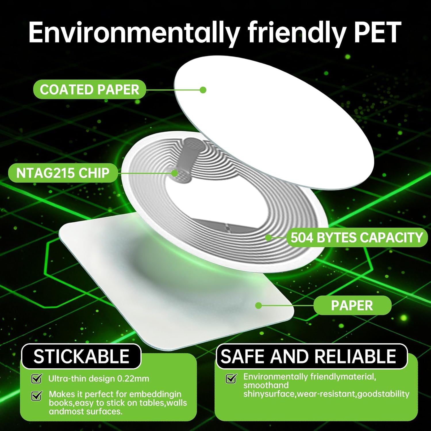 NFC Tags Adhesive NFC Stickers - Nfc Tag Programmable ulasan dan harga