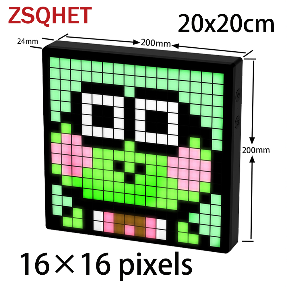 ZSQHET LED Pixel Art Display S - Digital Alarm Clock ulasan dan harga