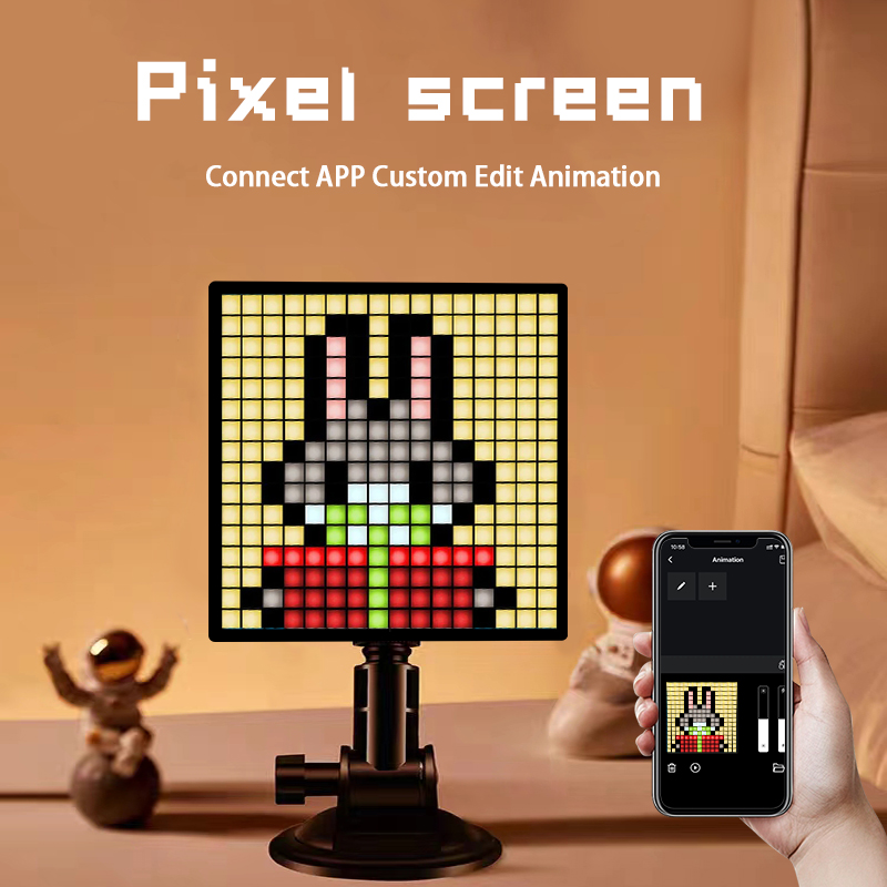 ZSQHET LED Pixel Art Display S - Digital Alarm Clock ulasan dan harga