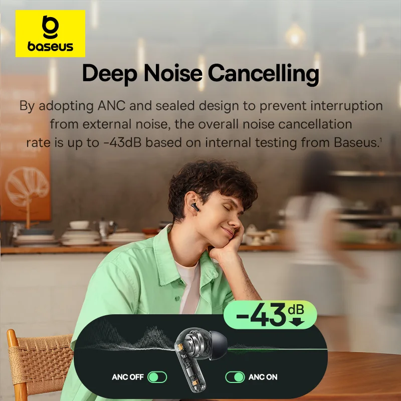 Baseus Bass EP10/BP1 NC -43dB  - Earbuds Anc Wireless ulasan dan harga